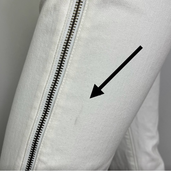 New JEAN ATELIER WHITE CROPPED JEANS, Size 24 - Picture 7 of 12